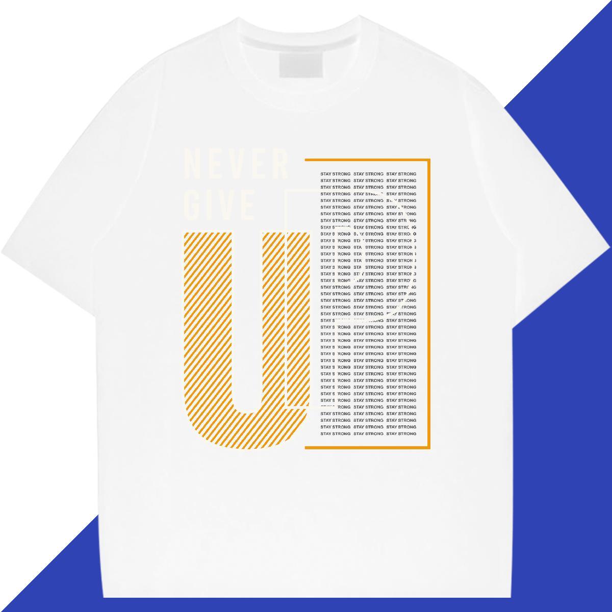 Comfortable Couples T Shirts 230g Pure Cotton Daily Wear letter DIY Printed Breathable Short Sleeve Fashion Designer T-Shirts Tees