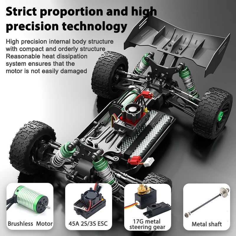 Free shipping 1 14 95KM/H Brushless RC Car Professional 4WD Electric High Speed Off-Road Remote Control Drift Toys for Kids VS WLtoys