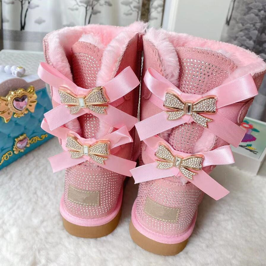 Designer hot Women bow Snow Boots Tazz Slippers Mustard Seed brand new Mini Boot Platform Indoor Australia Tasman Slipper Fluffy Slip-on Winter Lazy Fur Booties