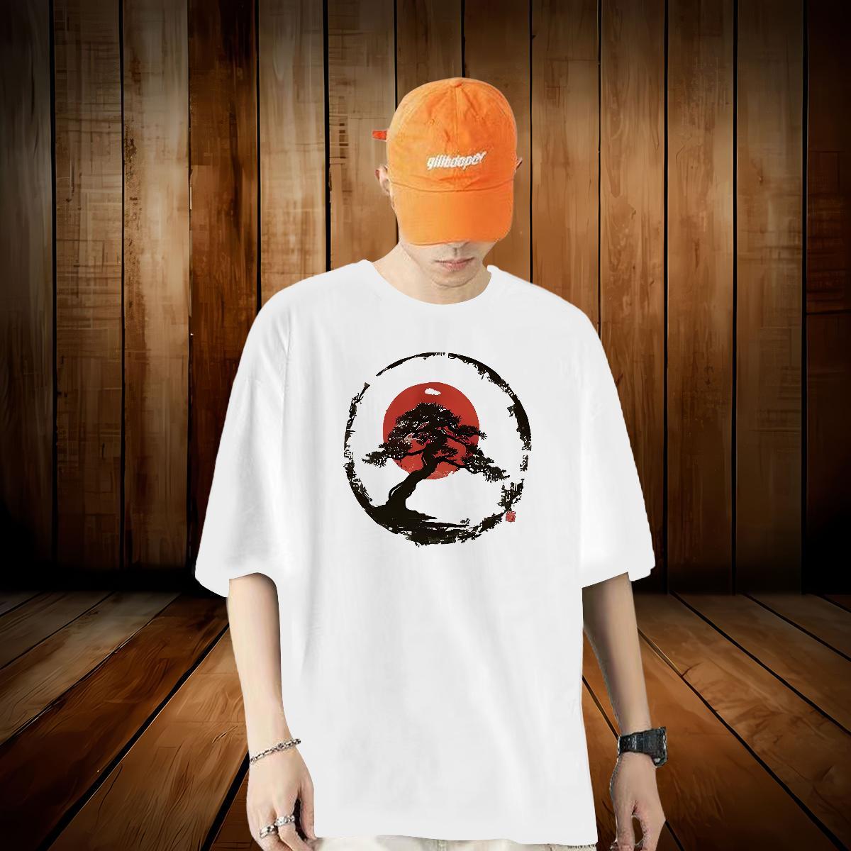 2024 Designer T shirt 230g Cotton sun Daily Outfit Tee Shirt Crew Neck Breathable Brand Men Tops Tees Customized