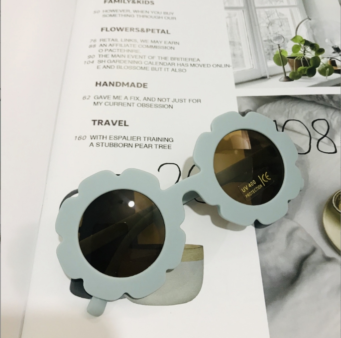 New Baby Children Round Flower Eyewear Summer Toddler Kids Sun Glasses Boys Girls Student Sunglasses Z260305