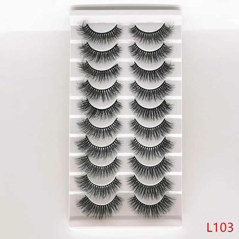 Natural 3D mink eyelashes 5/10 pairs dramatic false eyelashes artificial curls makeup wholesale false eyelashes extension maquiagem W240803