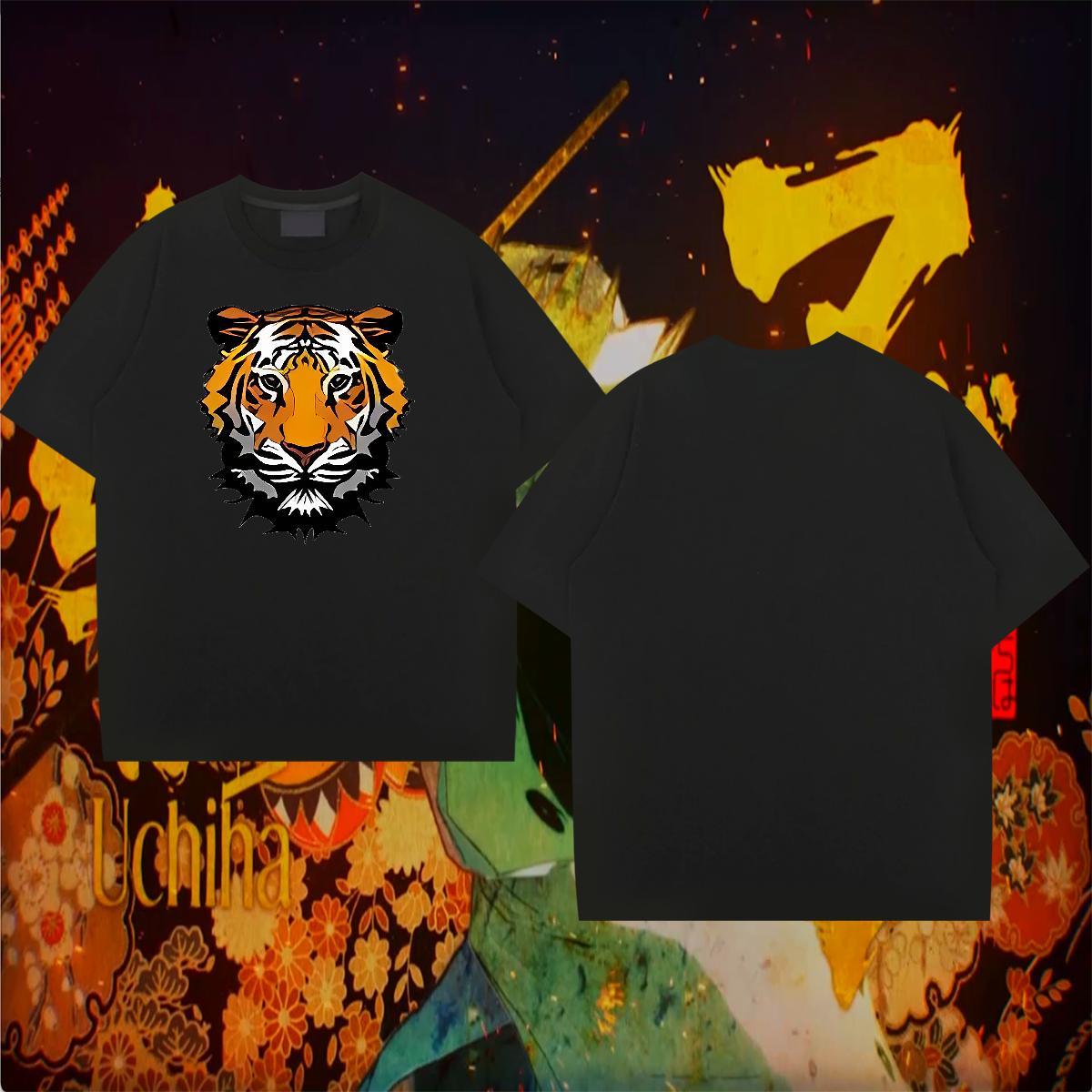 Fashion Design T Shirt For Man 230g Cotton tiger Home Outdoor Tops Shirt Round Neck Short Sleeve Free Shipping Men Tees DIY