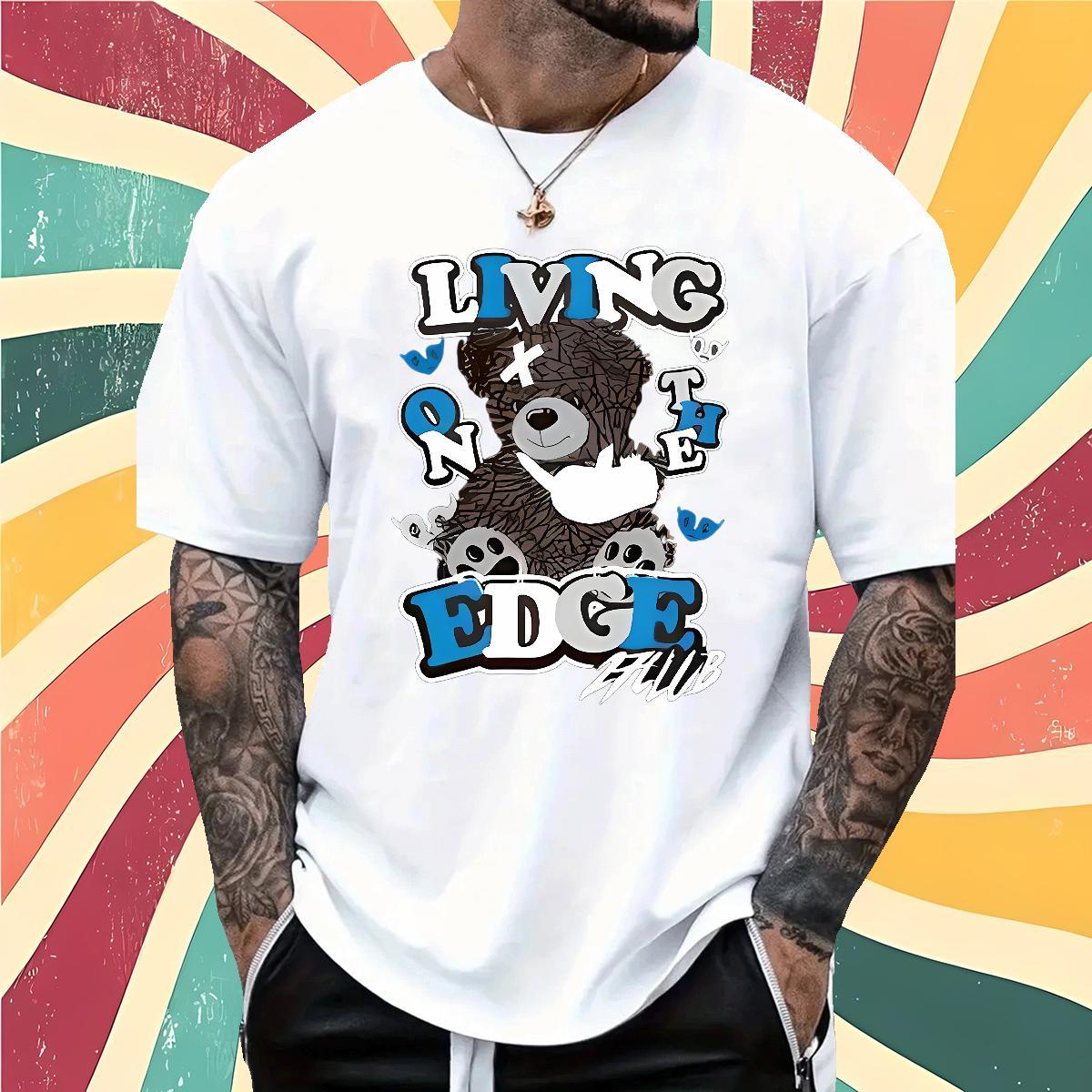 DIY Customized Man T Shirts 230g 100% Cotton bear Casual Beach Tops Round Neck Short Sleeve Designer Men Clothes T-Shirt Custom Printed