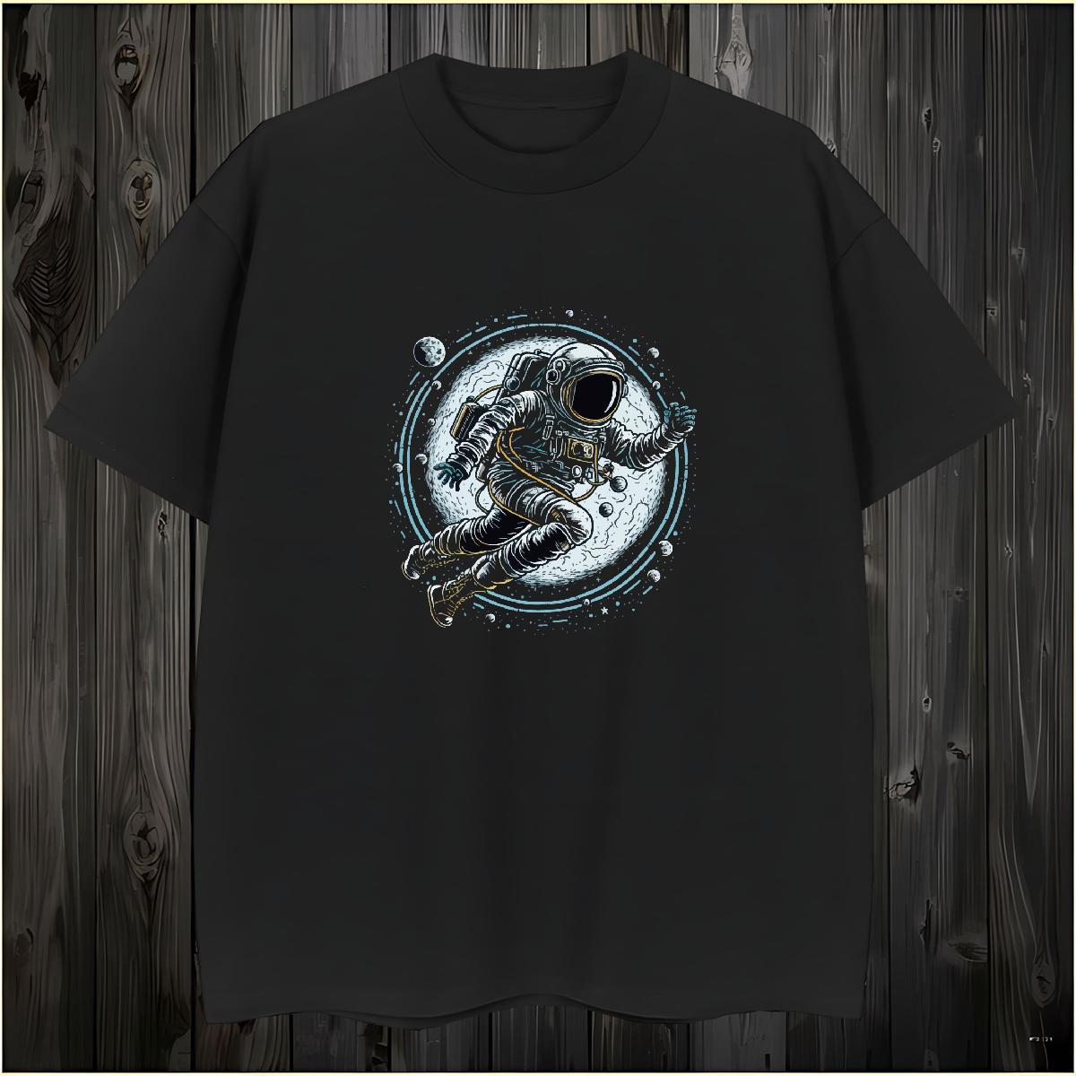 T Shirt For Man 230g Cotton universe Sport Crew Neck Breathable Custom Print Plus Size Tshirts Fashion Unisex Wear