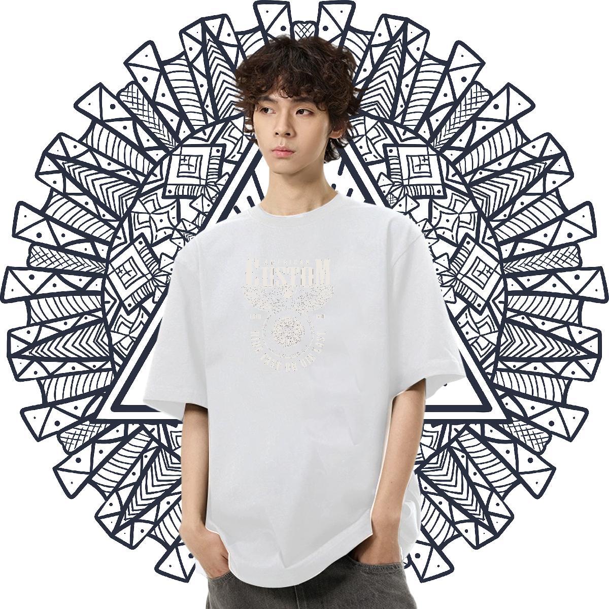 High Quality Couples T Shirts 230g Cotton Street wear Hip Hop letter Custom Cartoon Breathable Short Sleeve New Arrival T Shirt For Man Tshirts