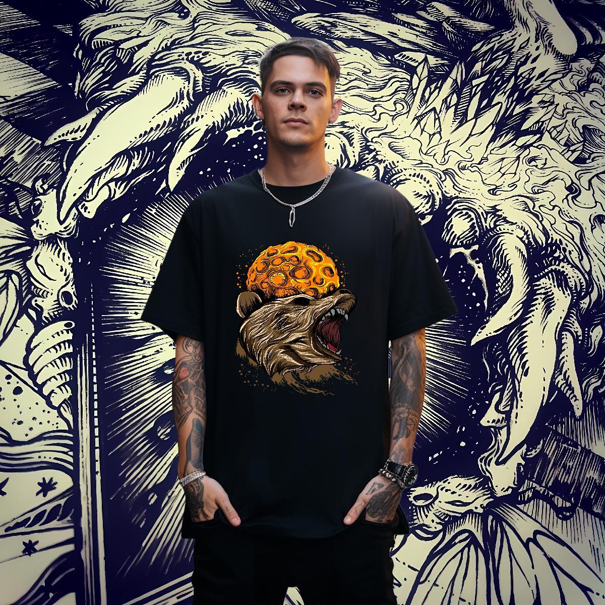 Soft Men Tshirts 230g 100% Cotton Daily Outfit cool Custom Print Oversized Breathable Short Sleeve Fashion New T Shirt For Man Top Tees