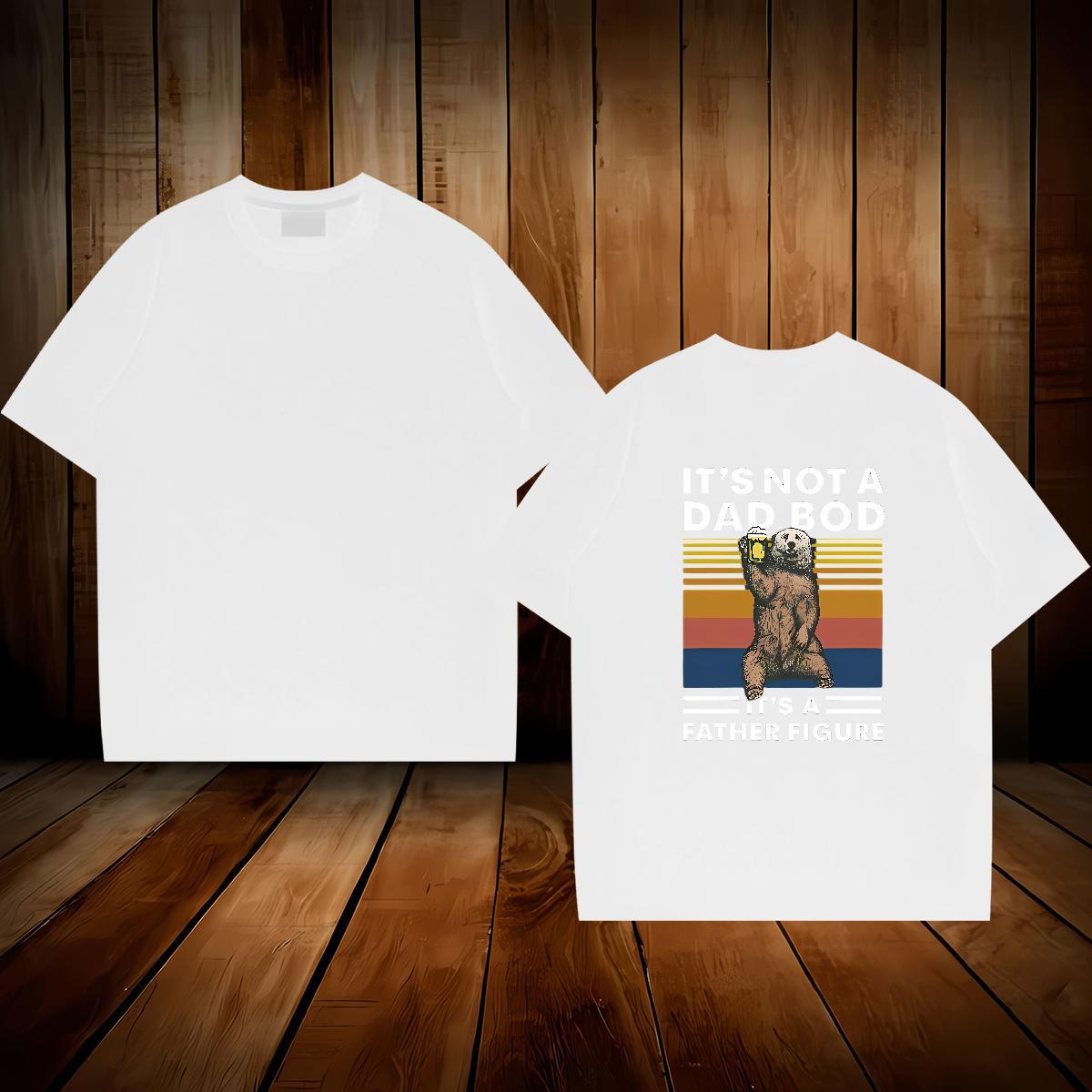 Fashion New T Shirts Men 230g 100% Cotton bear Spring Summer Tops Tees Breathable Crew Neck Brand Couples T Shirts Cartoon Print