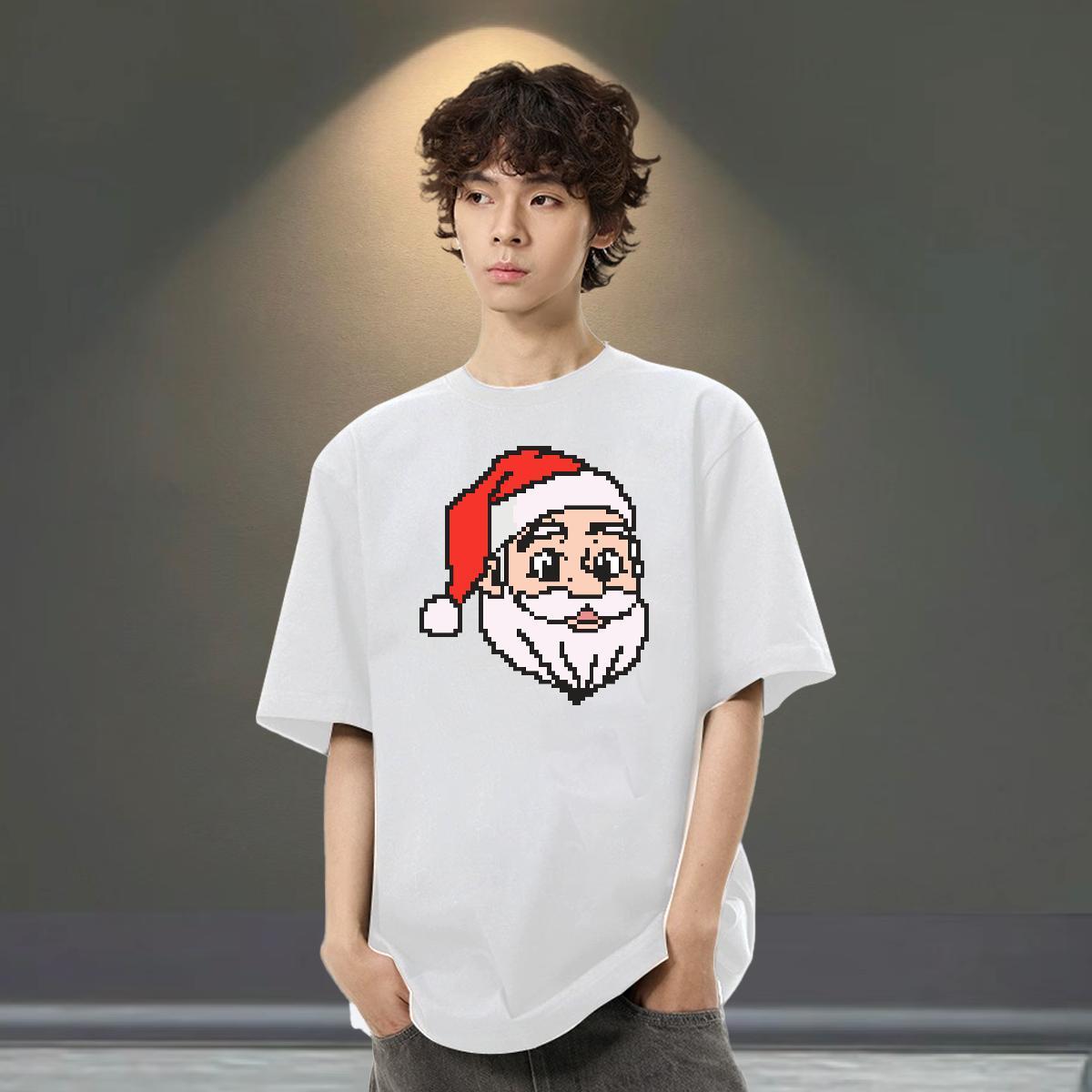 2024 DIY T shirt 230g Cotton painting Casual Tees Shirts Crew Neck Cool Tshirts Anime Print