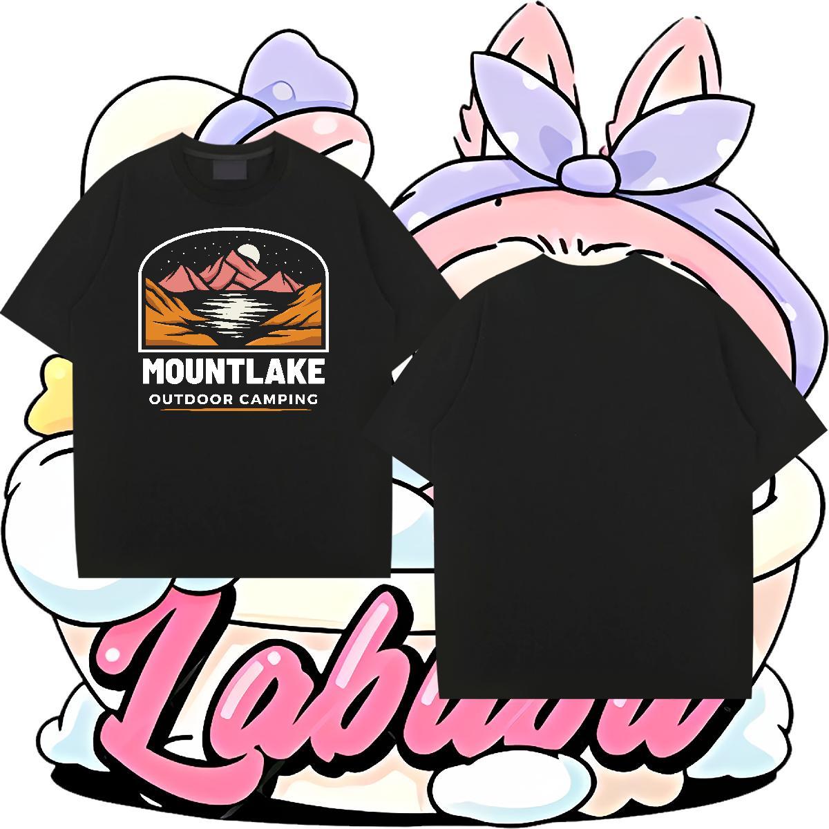 Designer Men Tops Tees 230g Pure Cotton Beach mountains Asian Size Breathable Short Sleeve Brand Men T Shirts Clothings