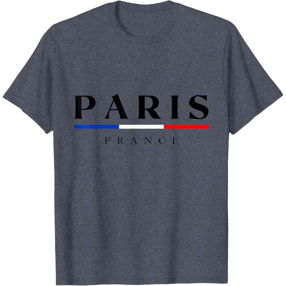 T shirt Mens Paris With France Flag Novelty Graphic Tees Cool Designs T-Shirt shirts tshirt graphic tee Casual tops summer clothes Short sleeve Free s