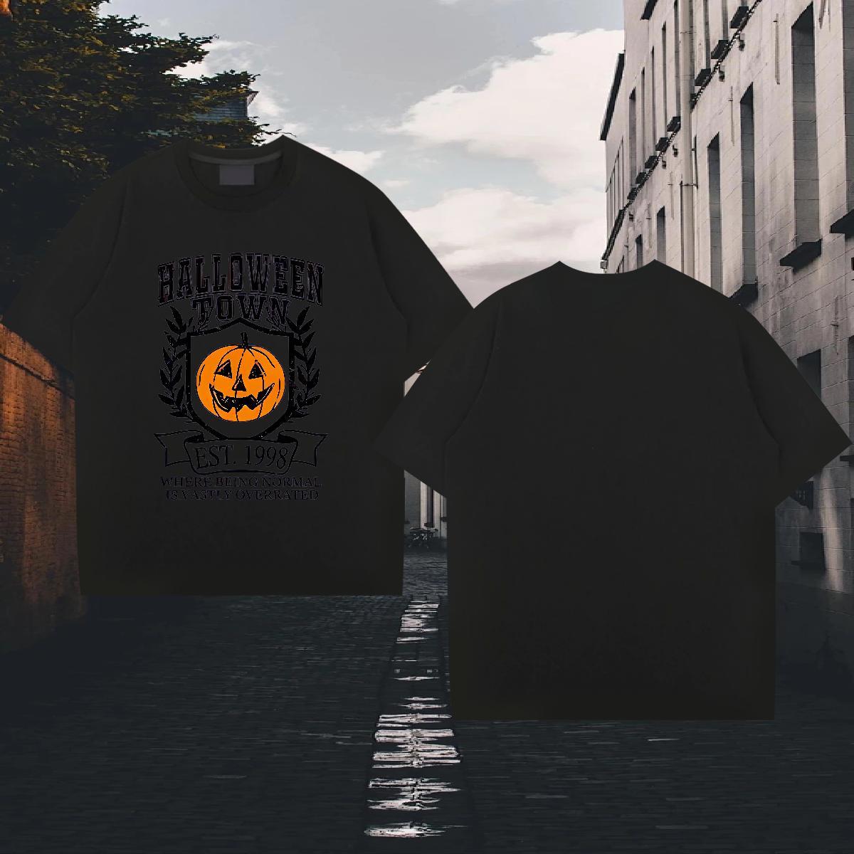 New Arrival Man T Shirts 100% Cotton 230g halloween Street Casual Tees Crew Neck Cool Tshirt for Man Woman Custom Cartoon