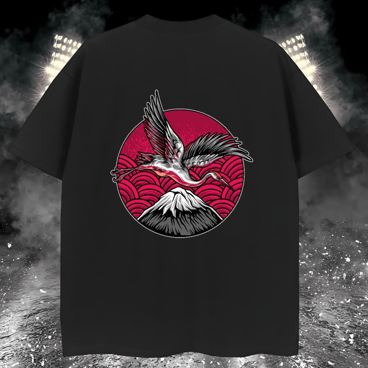 T-Shirts for Men 230g Pure Cotton eagle Spring Summer O-Neck Short Sleeve DIY Logo Oversized Men Tops Tees 2024 DIY Wholesale Tshirts