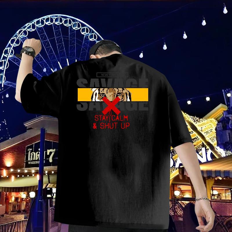 2024 DIY T shirt 230g 100% Cotton Anime Printing Street Tees Breathable Crew Neck Unisex Men Tops Tees DIY Anime