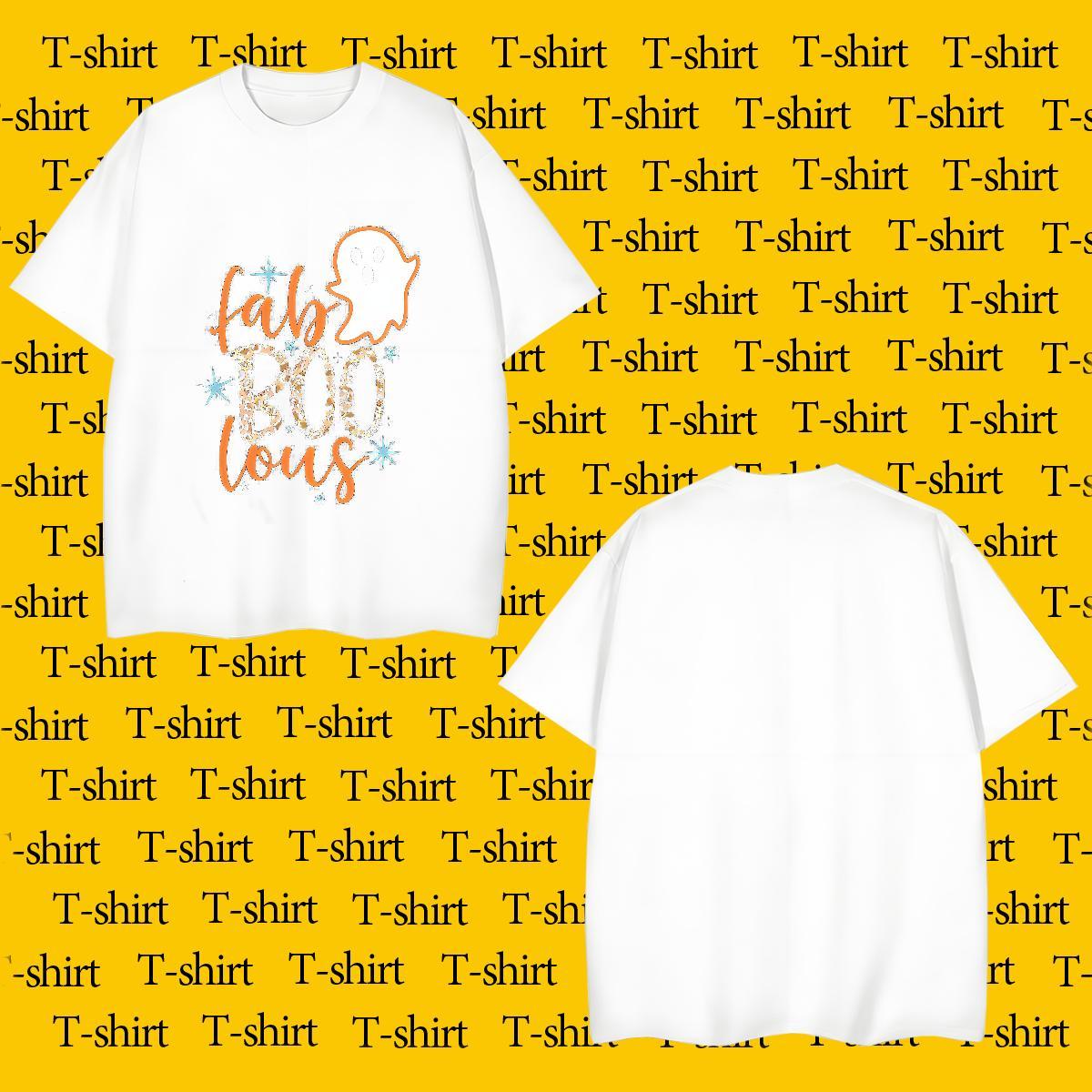 Casual New T Shirt For Man 100% Cotton 230g halloween Daily Wear Tops Breathable Short Sleeve Brand Mens Tshirts Anime Print