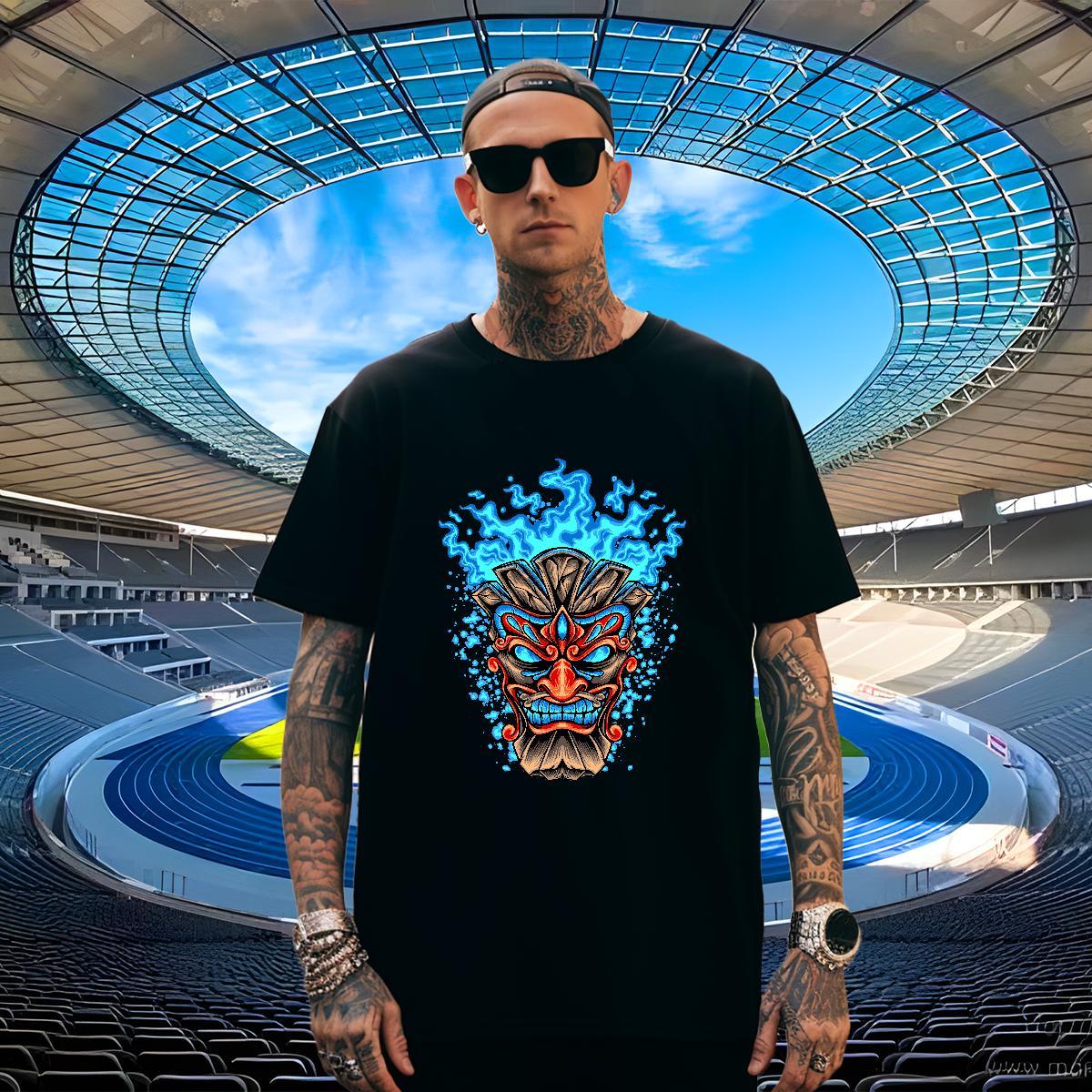 Loose Men Clothes T-Shirt 230g Cotton Street wear Hip Hop Black Oversized Breathable Short Sleeve Fashion Designer Mens T Shirts Tops Shirt