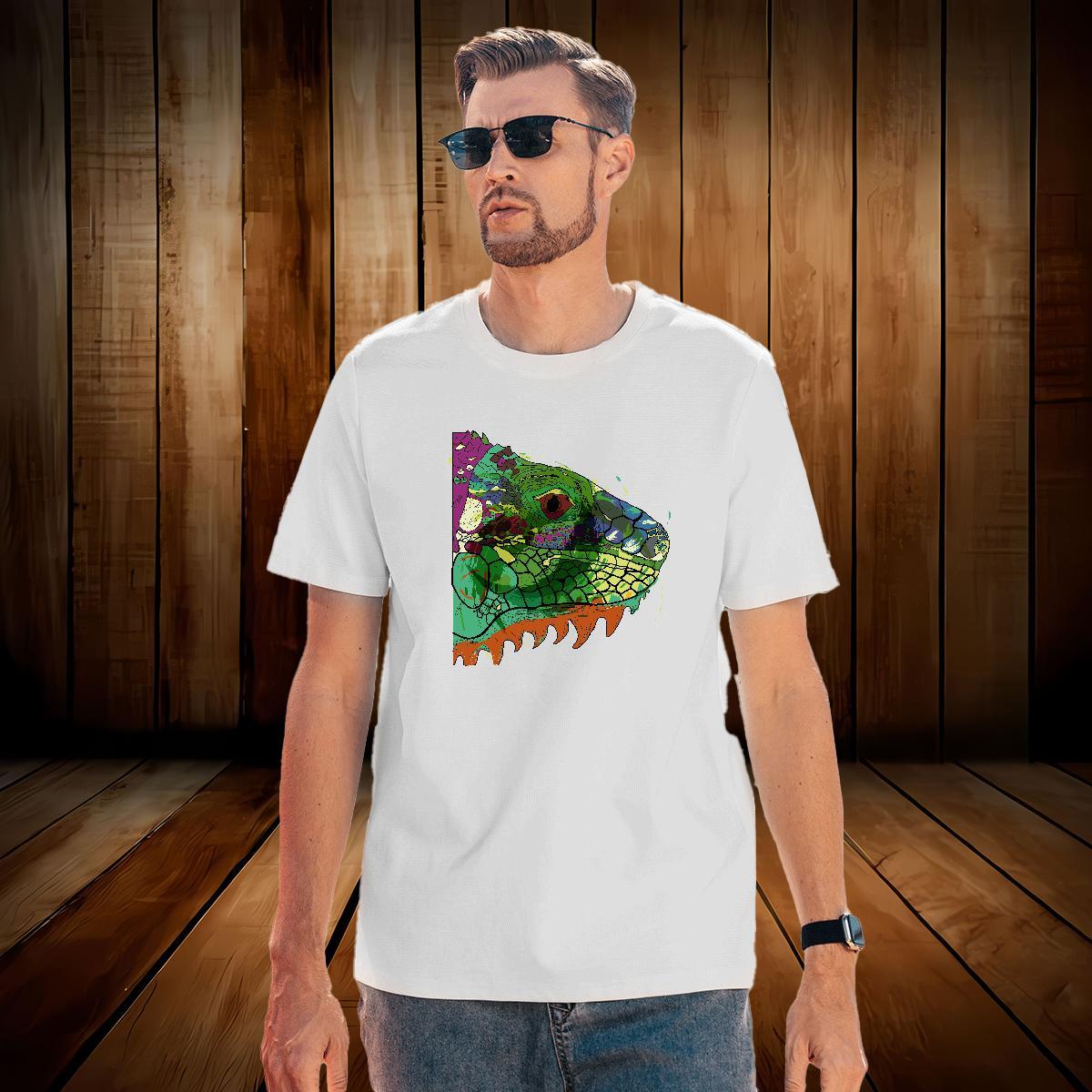 Classic Men Clothes T-Shirt 230g 100% Cotton fish head T Shirts Men Sport Crew Neck Breathable Custom Printing Fashion Design Tee Shirt