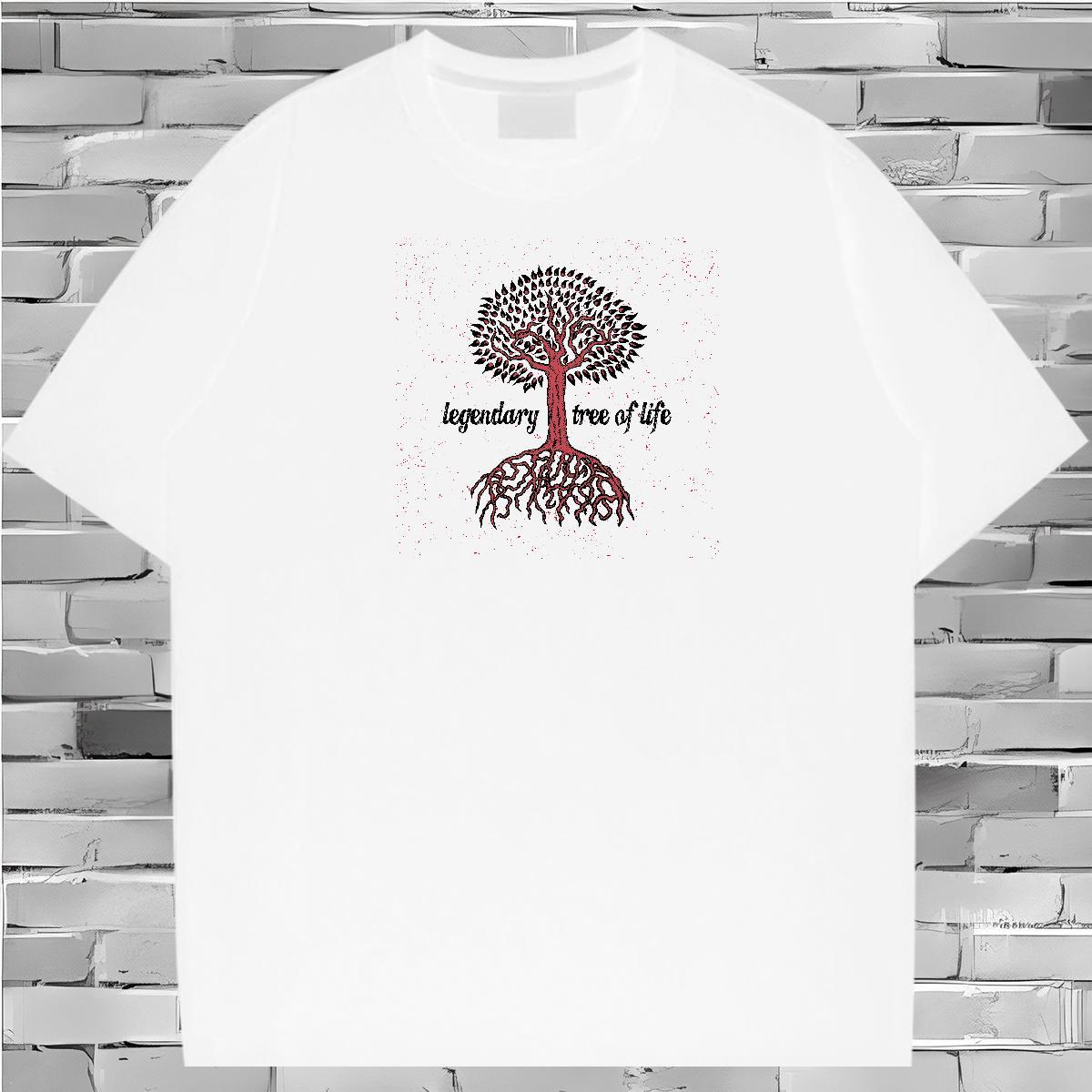 Fashion T Shirts Men 100% Cotton 230g tree Sports Casual Tops Shirt Short Sleeve Soft Unisex Men Tops Tees Customized