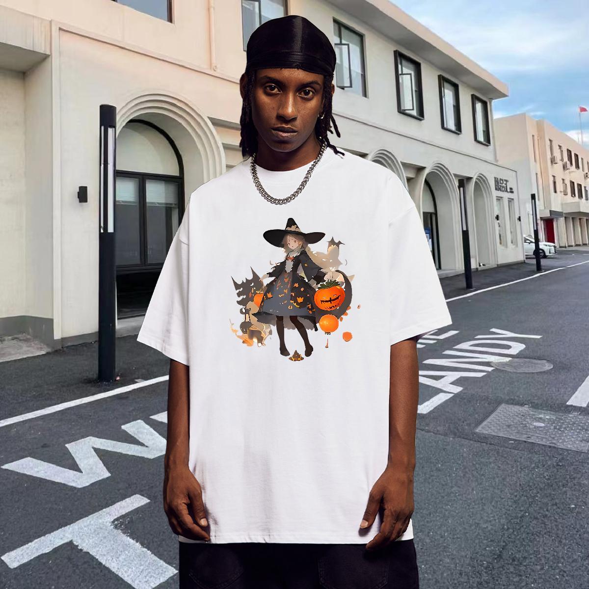 Brand Men T Shirts 100% Cotton 230g pumpkin Hip Hop Street Clothings Crew Neck Breathable Popular Tshirt for Man Woman Oversized
