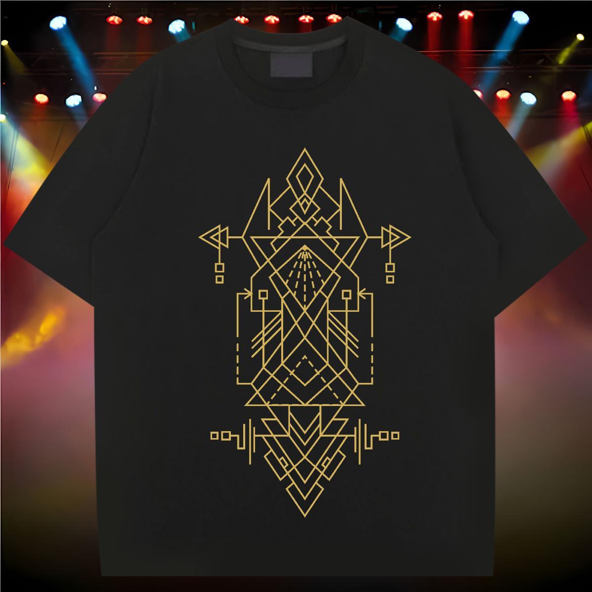 Man T Shirts 100% Cotton 230g Lines Casual Daily Wear Breathable Soft Oversized Tshirts DIY Classic Clothes