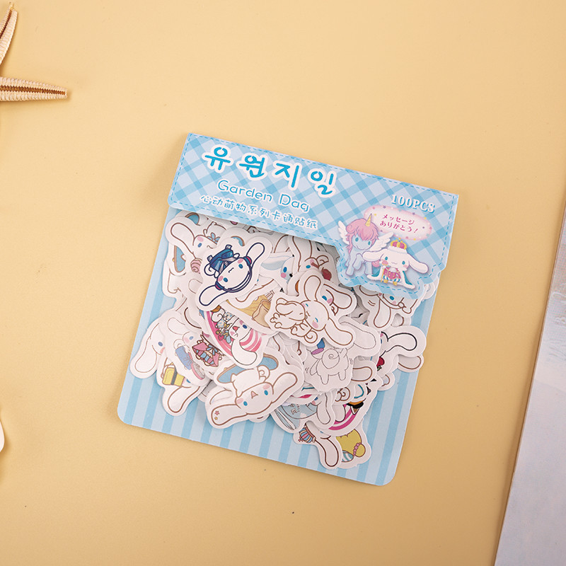 Heartbeat Cute Stickers Creative Children's Cartoon Cute Handheld Account Stickers Handmade DIY Mobile Phone Water Cup Stationery Stickers