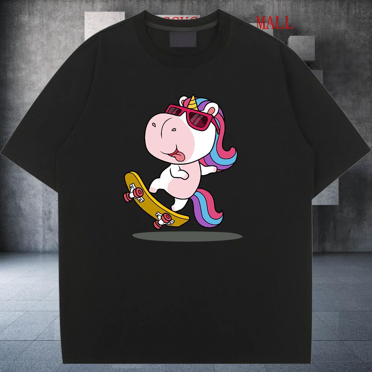 Soft T-Shirts Breathable Crew Neck Tshirt for Man Woman Anime Print Street Wear 230g Pure Cotton New Arrival Top Shirts