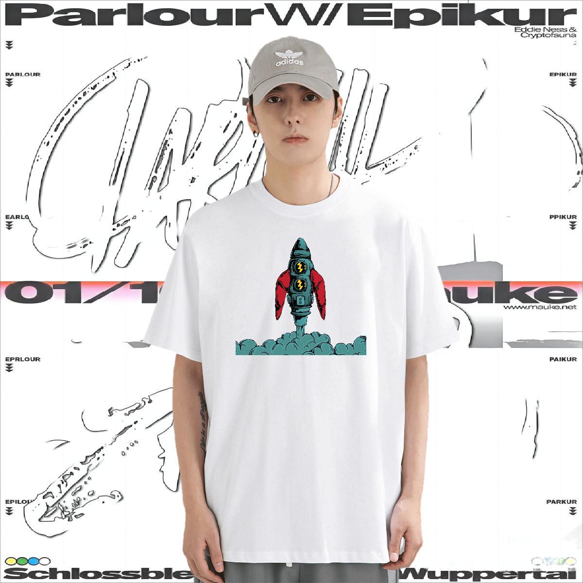 T Shirts Men 230g 100% Cotton universe Casual Beach Breathable Short Sleeve Plus Size Cartoon Men Clothes T-Shirt New Arrival Unisex Tops Tees