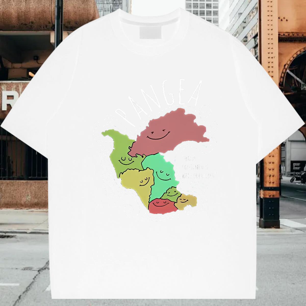 T Shirt For Man 230g 100% Cotton map Sports Casual Pure Cotton Custom Printing Couples T Shirts 2024 DIY Brand Clothings