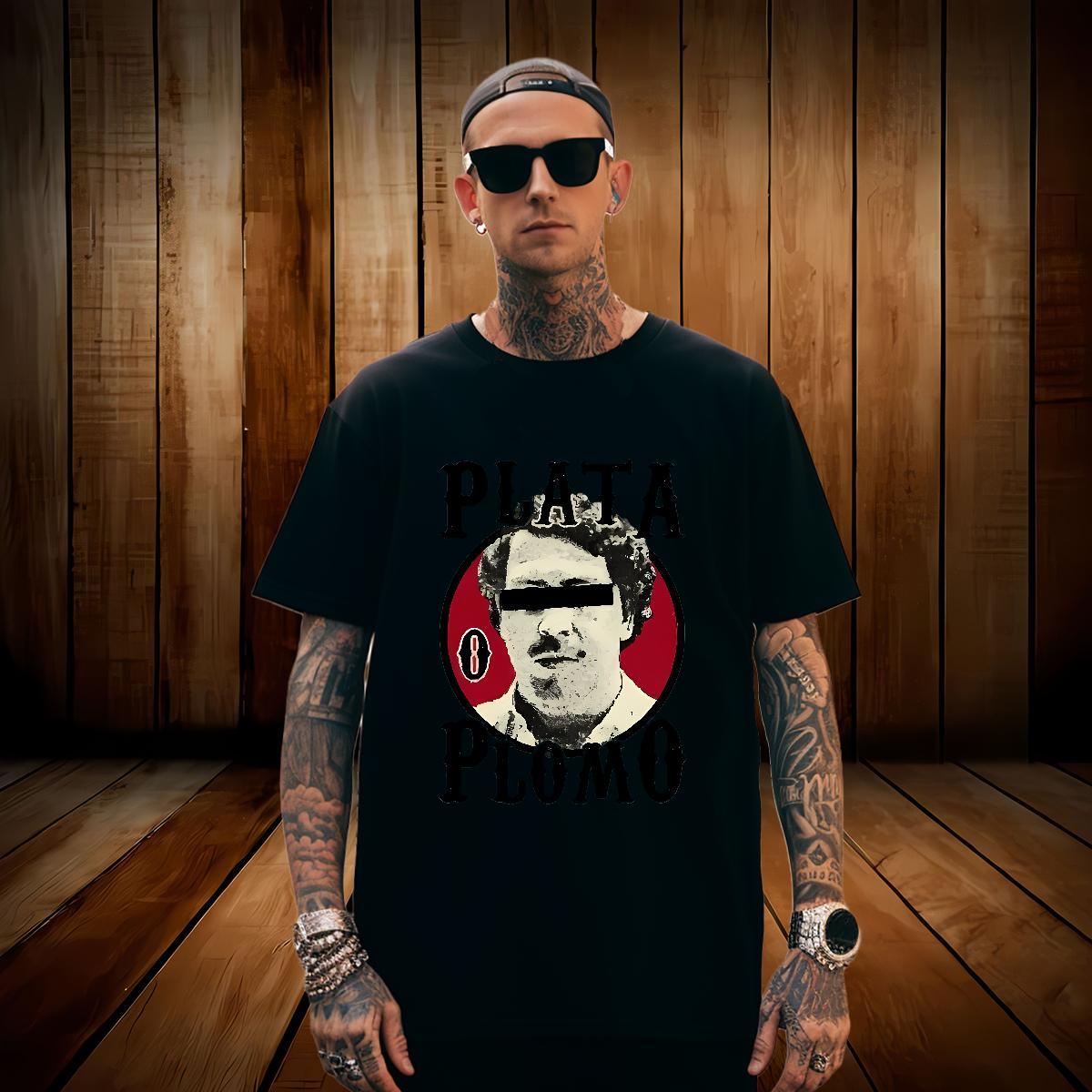 T-Shirts for Men 230g 100% Cotton portrait Anime Printing Street Crew Neck Breathable Oversized 4XL Men Tshirts Classic Brand Clothes