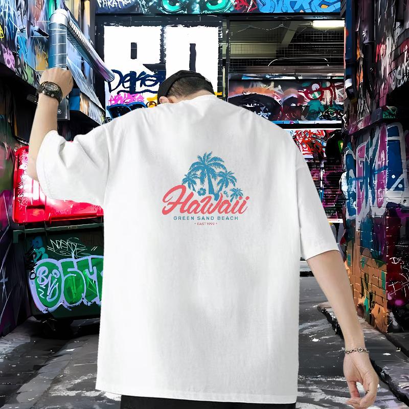 2024 Designer Mens T Shirts 230g 100% Cotton tree Summer Casual Tshirts Crew Neck Comfortable Men Tees Custom Big Size