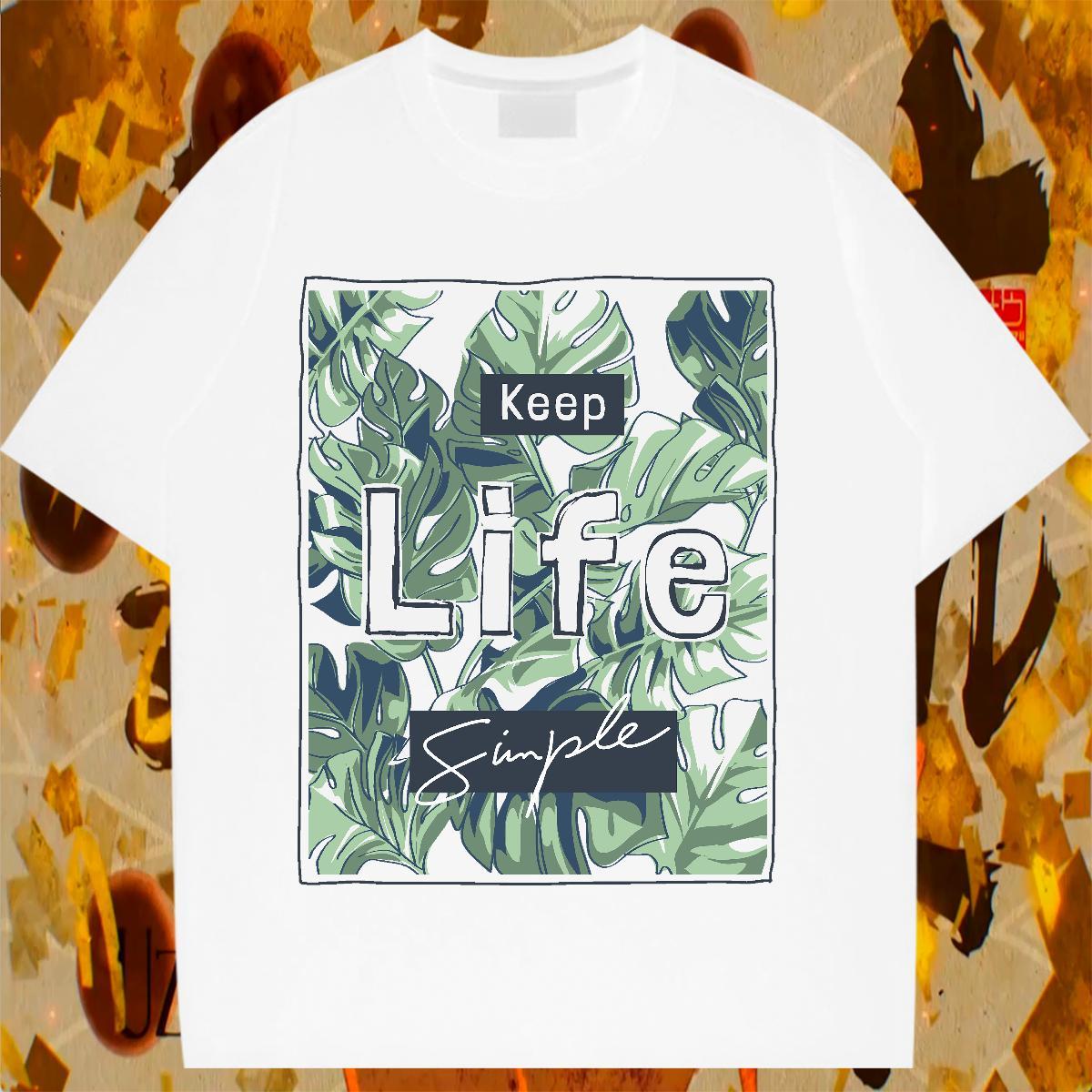 Nice T Shirts Women Breathable Crew Neck Womens Tshirts Plus Size Cartoon tree Hip Hop Street 230g Pure Cotton Fashion Casual Wear