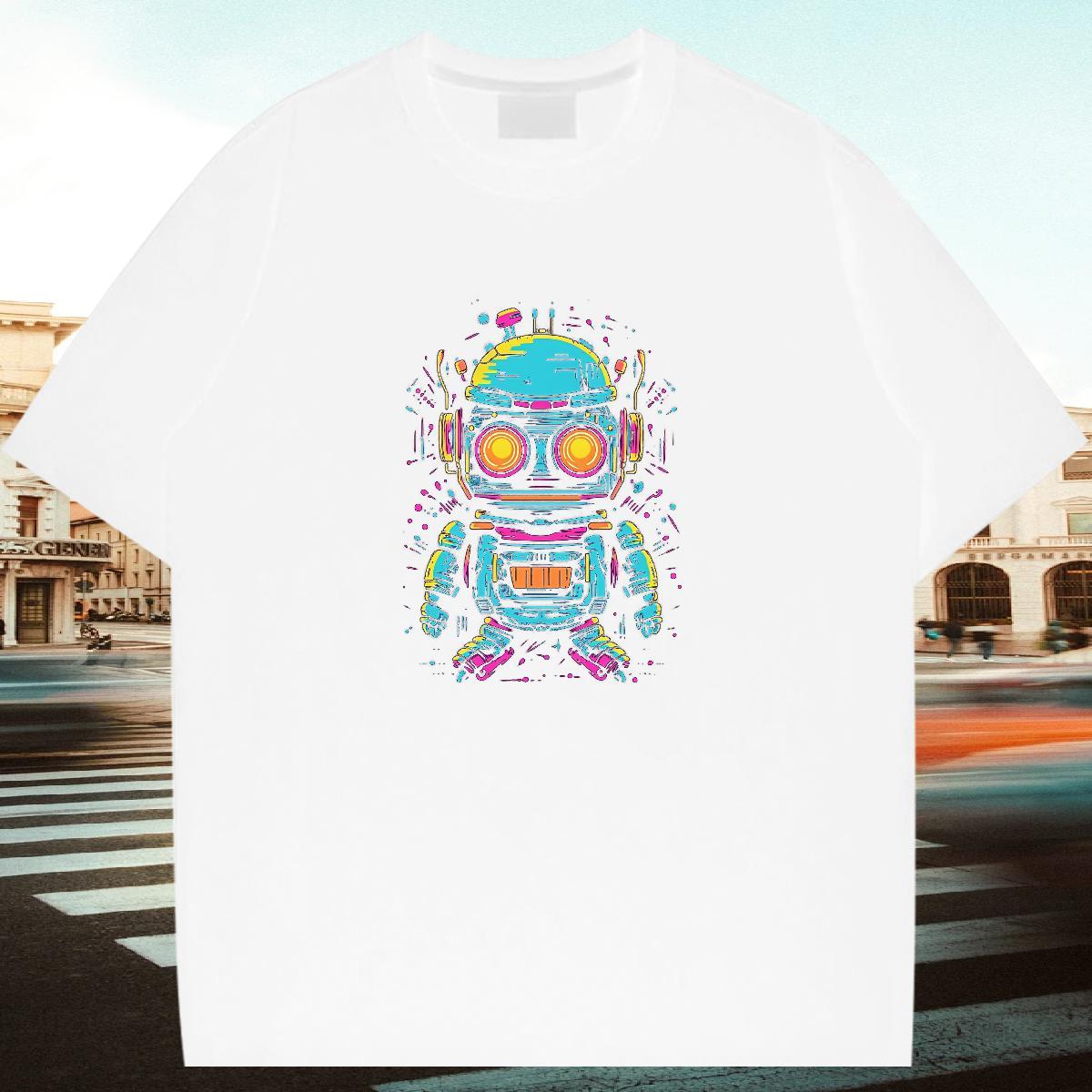 Cool Design Tshirts 230g 100% Cotton Summer Casual ET Cartoon Printing L-4XL Crew Neck Customized T-Shirts Clothings
