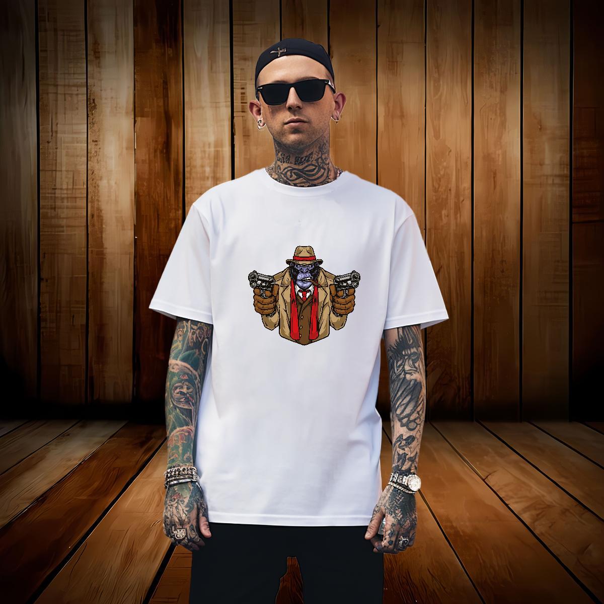 Men T Shirts 100% Cotton 230g Outdoor Short Sleeve Soft DIY Printed Men Tees New Arrival Cool Design Wear