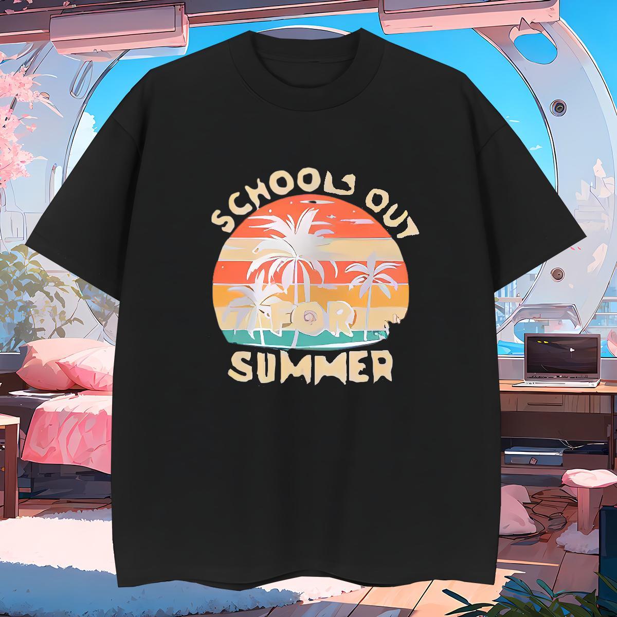 T Shirt For Man 100% Cotton 230g tree Anime Printing Street Breathable Crew Neck Customized Print Couples T Shirts 2024 Summer Brand Tops Shirt