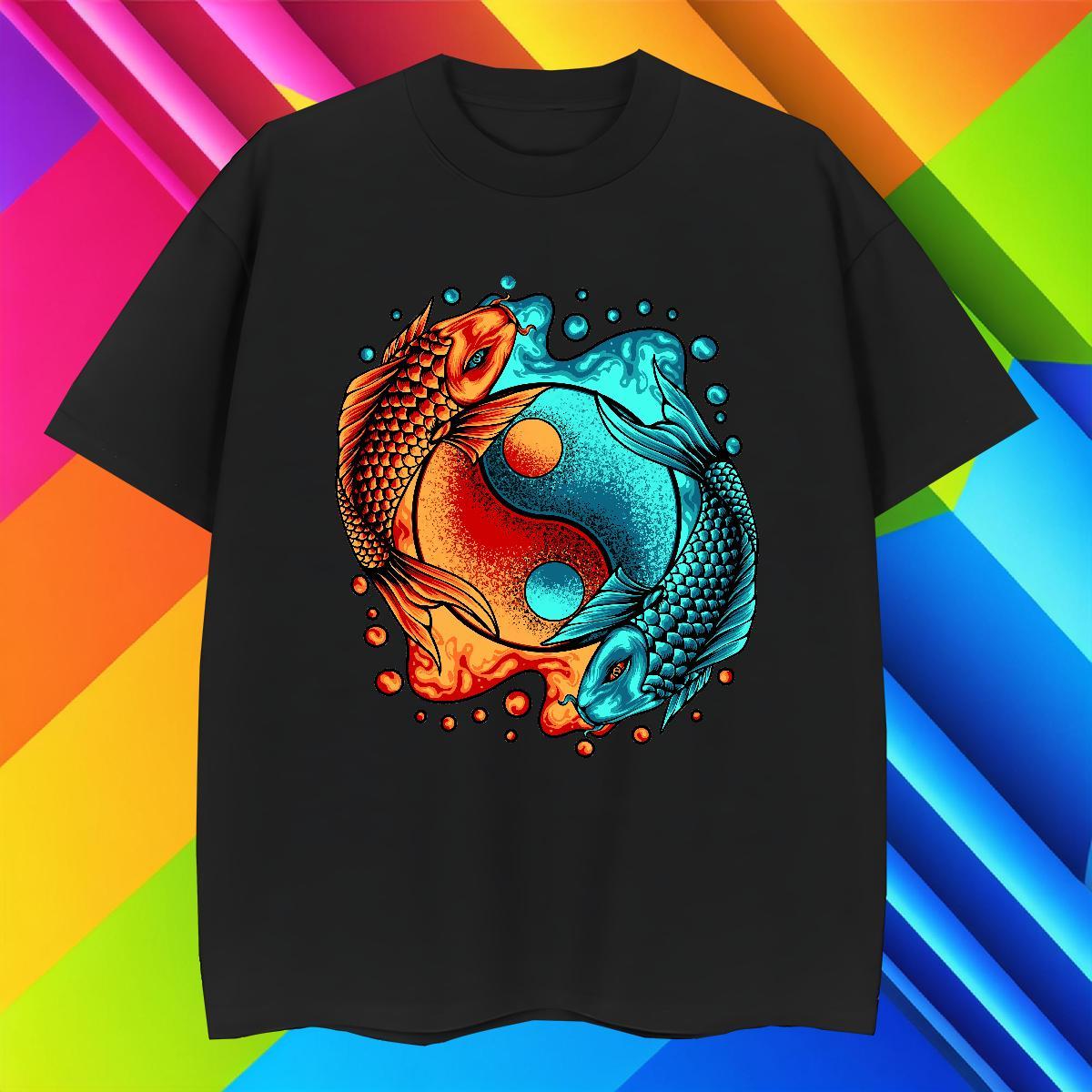 TOP Quality Tshirts 230g Pure Cotton fish T-Shirts for Men Sport Breathable Plus Size Custom 2024 Polos