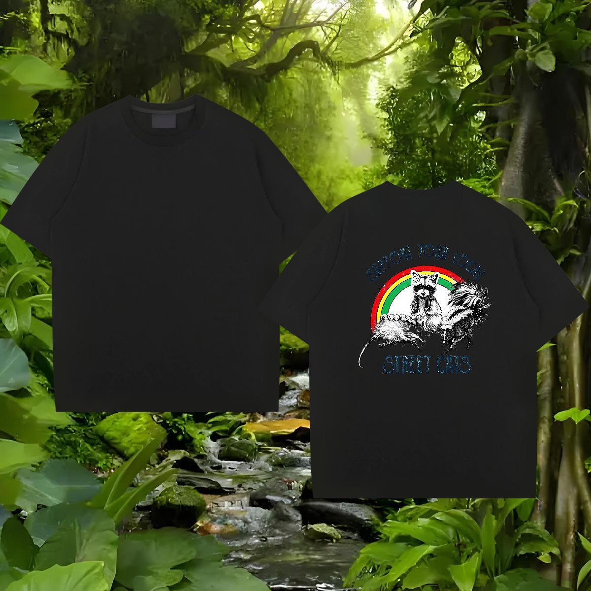 2024 New T-Shirts 230g 100% Cotton cute Daily Outfit Polos Breathable Short Sleeve Brand Mens Tshirts Custom Printed