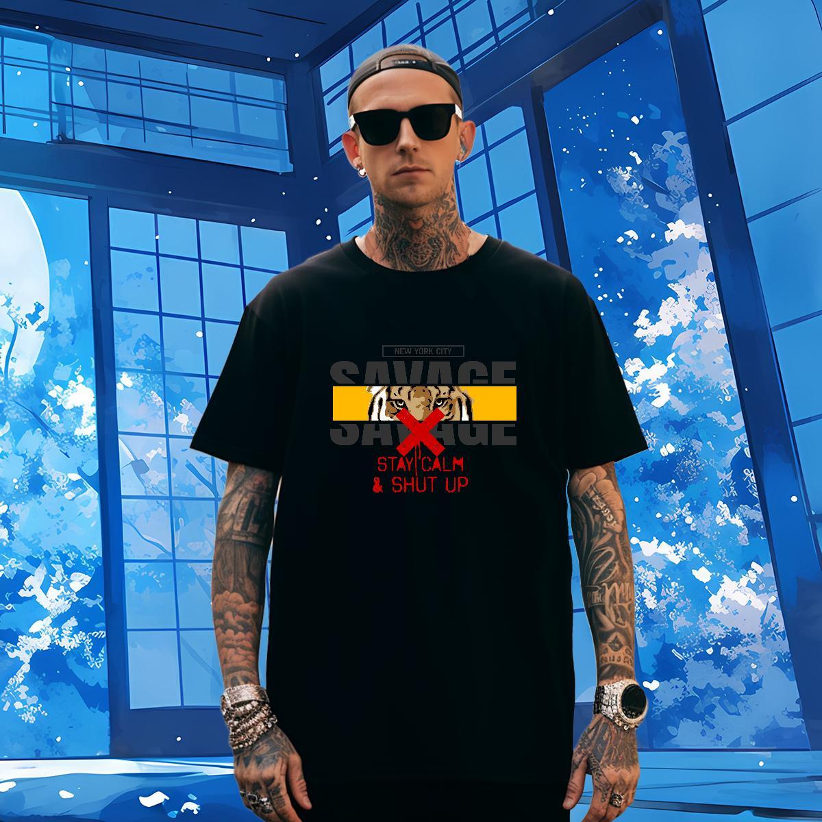 T-Shirts 230g Pure Cotton Casual Breathable Crew Neck DIY Printed Tshirt for Man Woman 2024 Designer Popular Wear