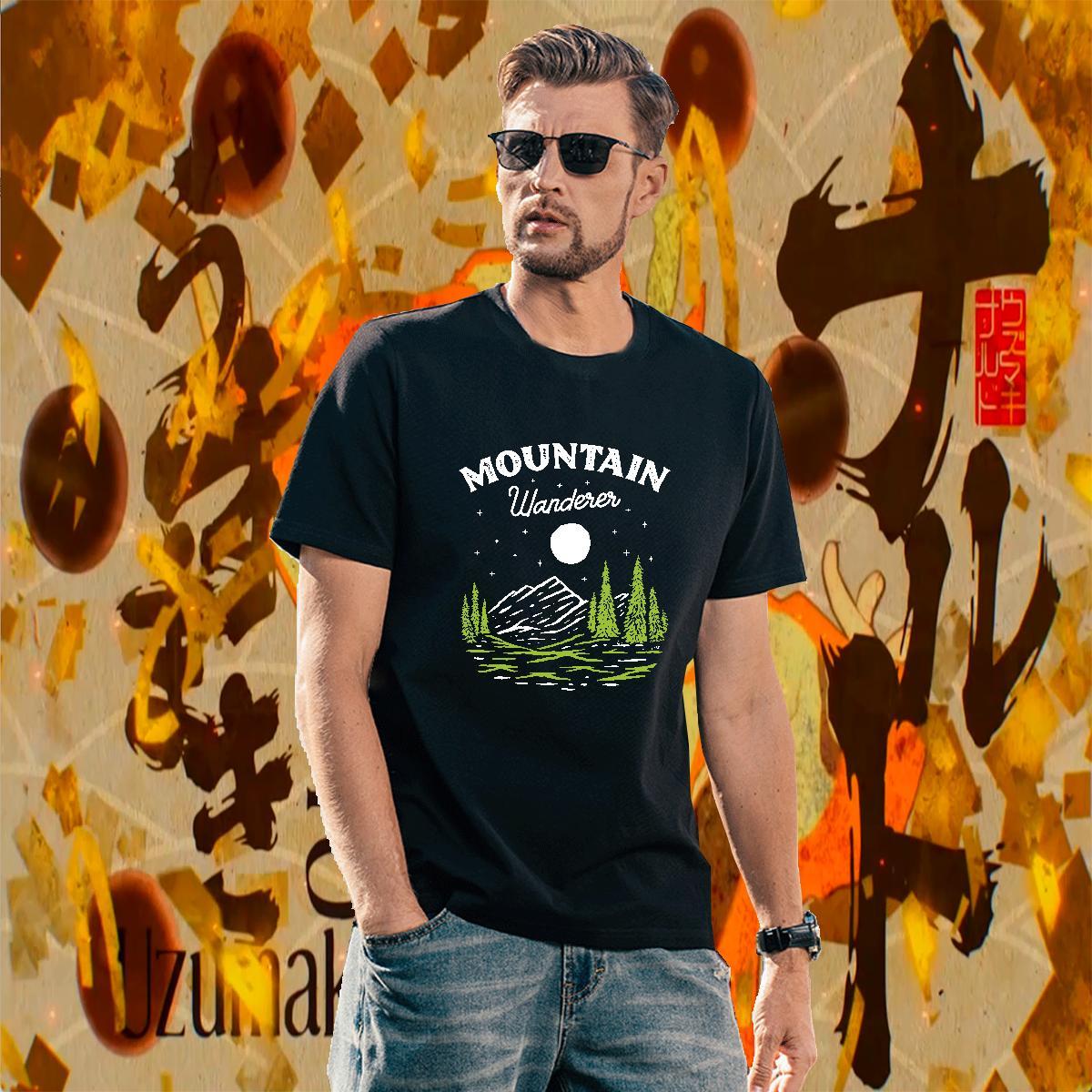 Designer Men Tshirts 230g Pure Cotton Spring Summer mountains Black White Breathable Short Sleeve DIY Customized T Shirts Men Top Tees