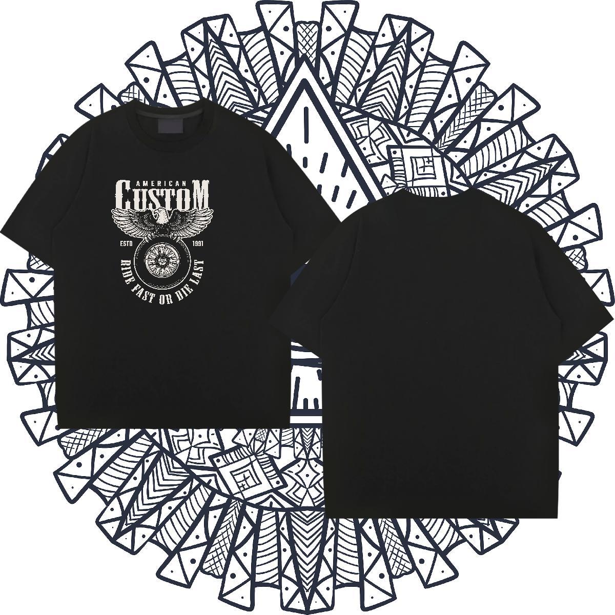 High Quality Couples T Shirts 230g Cotton Street wear Hip Hop letter Custom Cartoon Breathable Short Sleeve New Arrival T Shirt For Man Tshirts