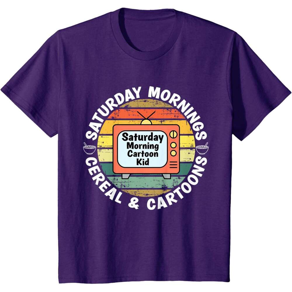 Tshirts Mens T shirt 70s 80s 90s Retro Kid Saturday Mornings Cereal And Cartoons TShirt shirts tshirt graphic tee Casual tops summer clothes Short sle