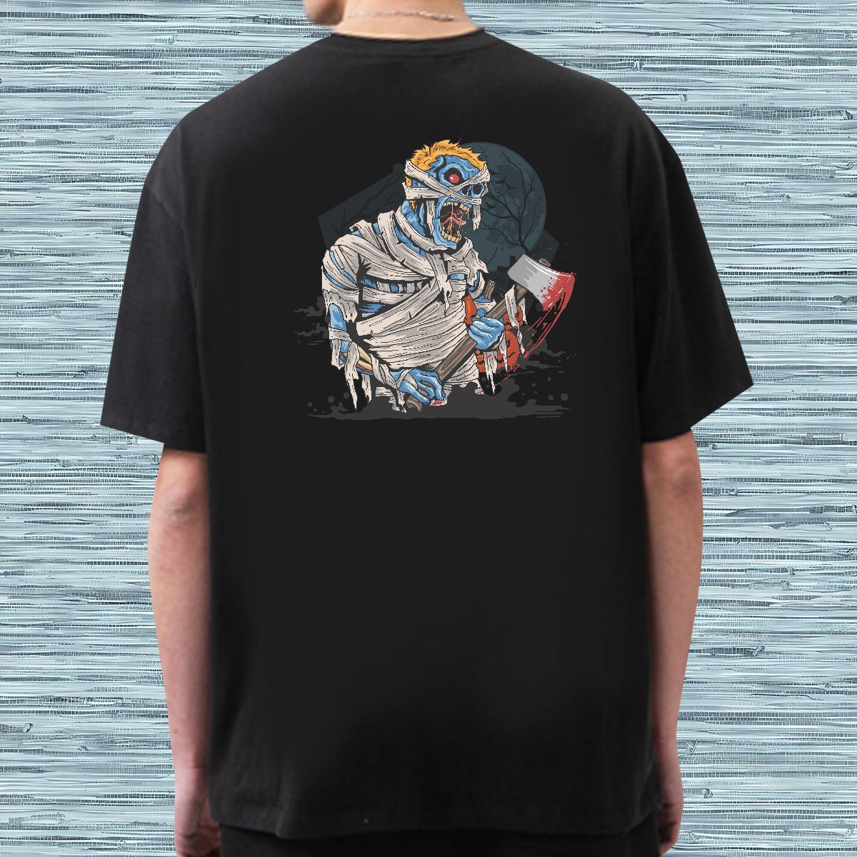 Designer T-Shirts 230g Cotton Halloween Home Outdoor Tops Tees Breathable Crew Neck Soft Mens Tshirts Oversized 4XL