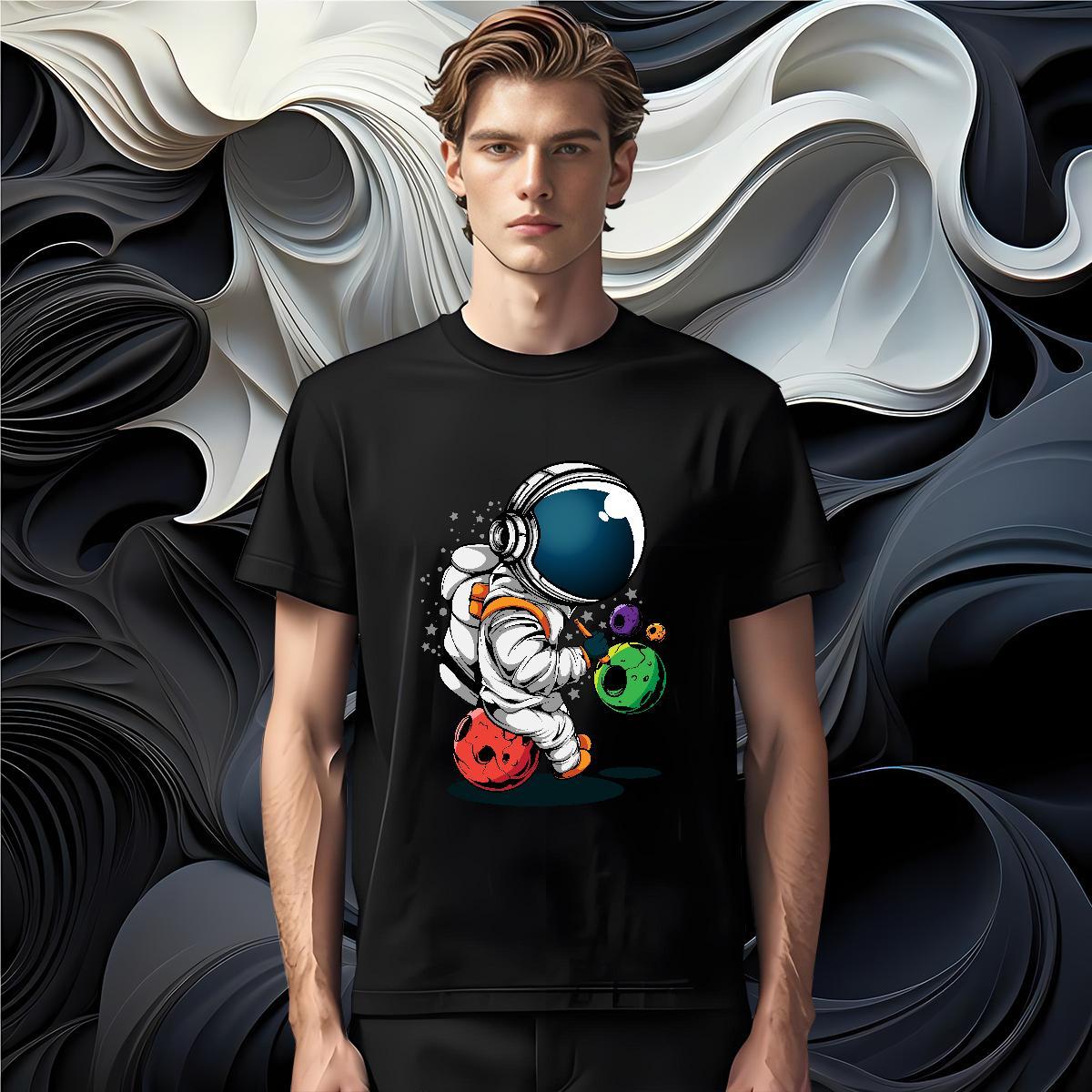 T shirt 230g 100% Cotton universe Anime Printing Street Breathable Short Sleeve Skull Men Clothes T-Shirt Fashion Design Cool Tops Tees