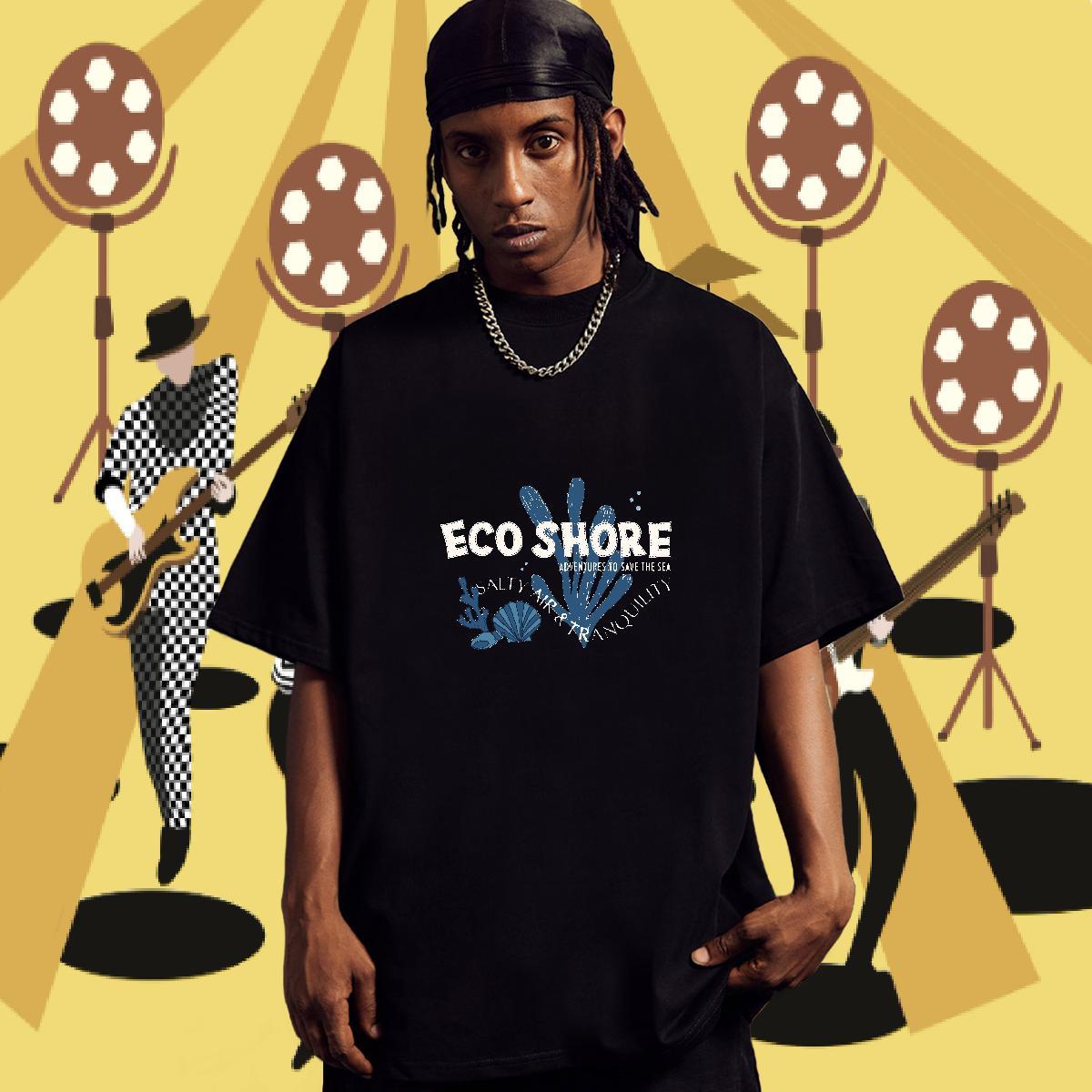 Fashion Casual T Shirts Men 230g Pure Cotton tree Daily Outfit Wear Short Sleeve Soft Wholesale Couples T Shirts White Plus Size