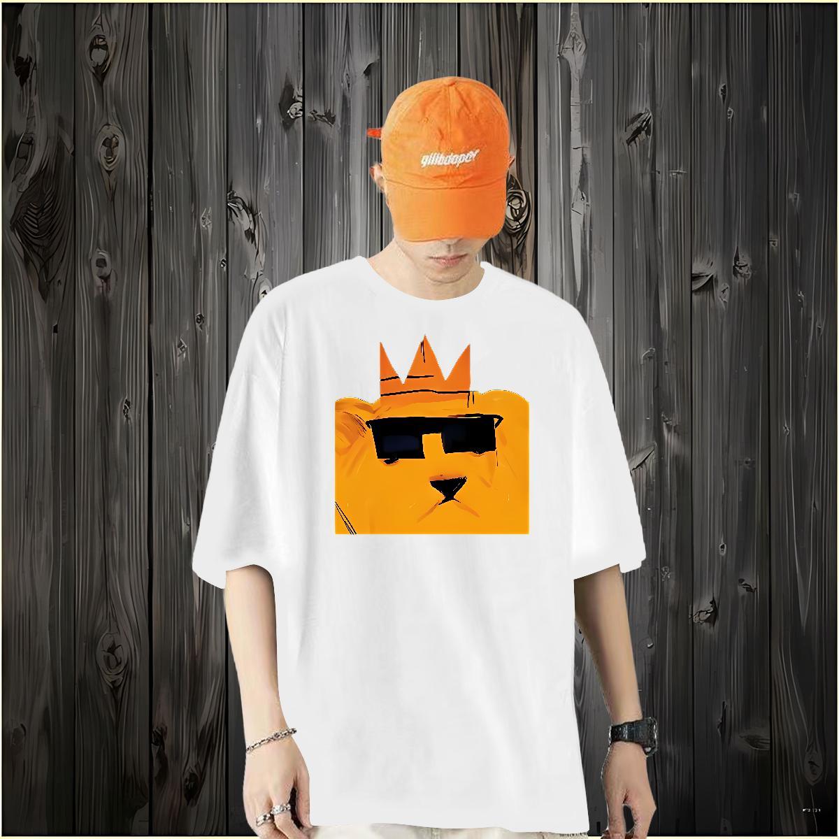 Brand T shirt 230g Pure Cotton lion Daily Wear Tees Breathable Short Sleeve Free Shipping Mens Tshirts Custom Printed