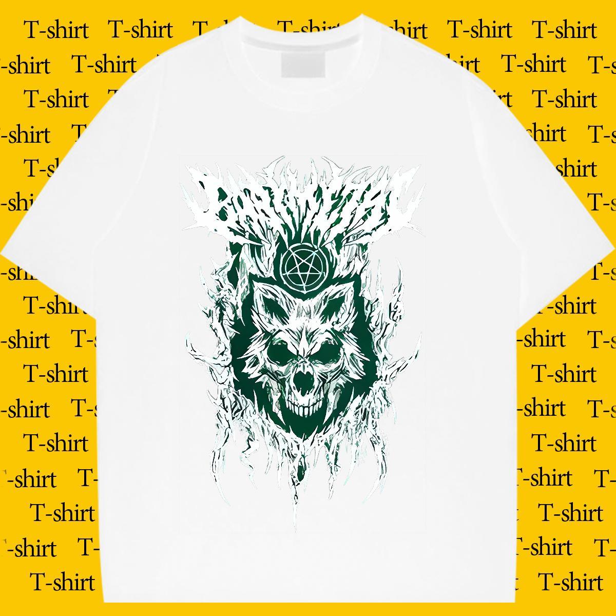 Comfortable Womens T Shirts Breathable Crew Neck Women Tshirts Customized Print wolf Casual 230g Cotton 2024 Designer Tops