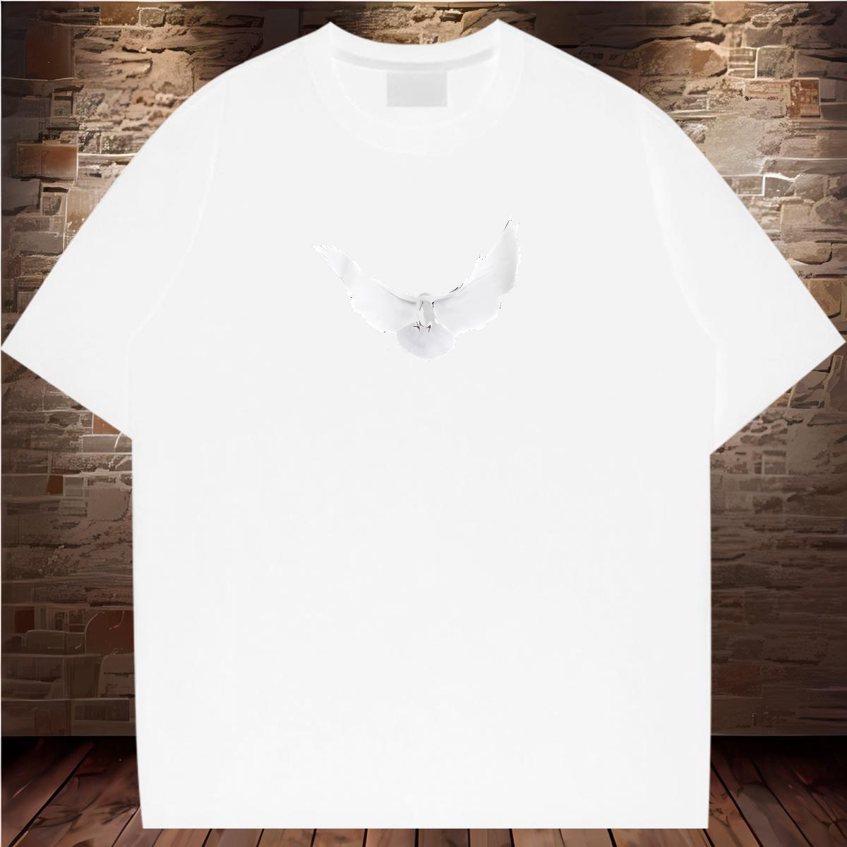 High quality T-Shirts Short Sleeve O-Neck Women Tshirts Plus Size Custom eagle Casual 230g 100% Cotton Stylist Wear
