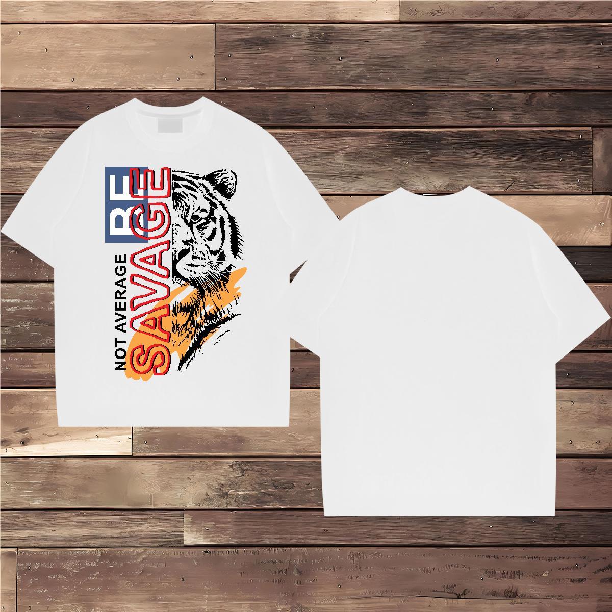 2024 Designer Men T Shirts 100% Cotton 230g tiger Home Outdoor Tops Shirt Short Sleeve O-Neck Cool Men Tees DIY