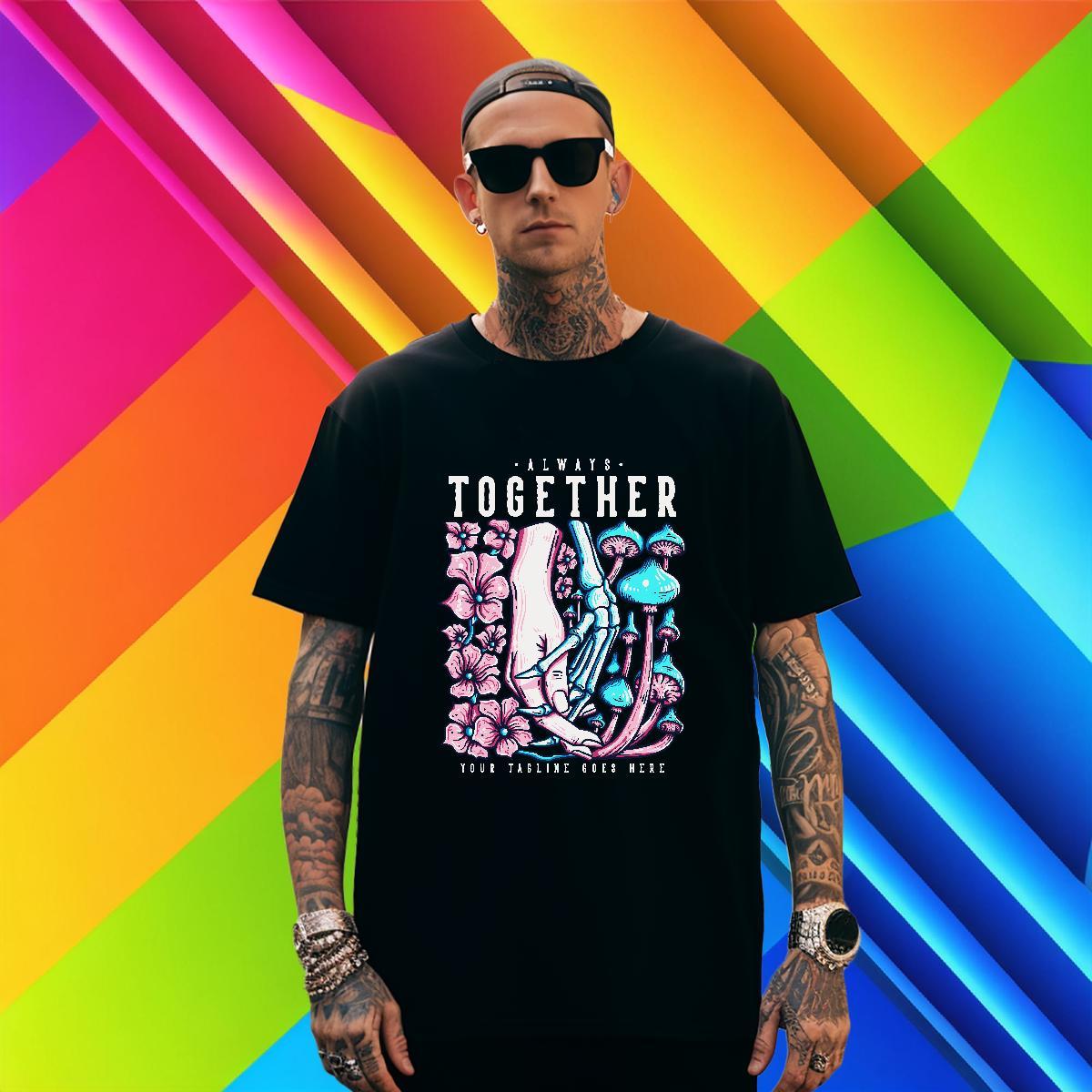 Classic Men Tshirts 230g Cotton Casual Daily Wear mushroom Cartoon Print Breathable Short Sleeve Designer Mens T Shirts Clothes