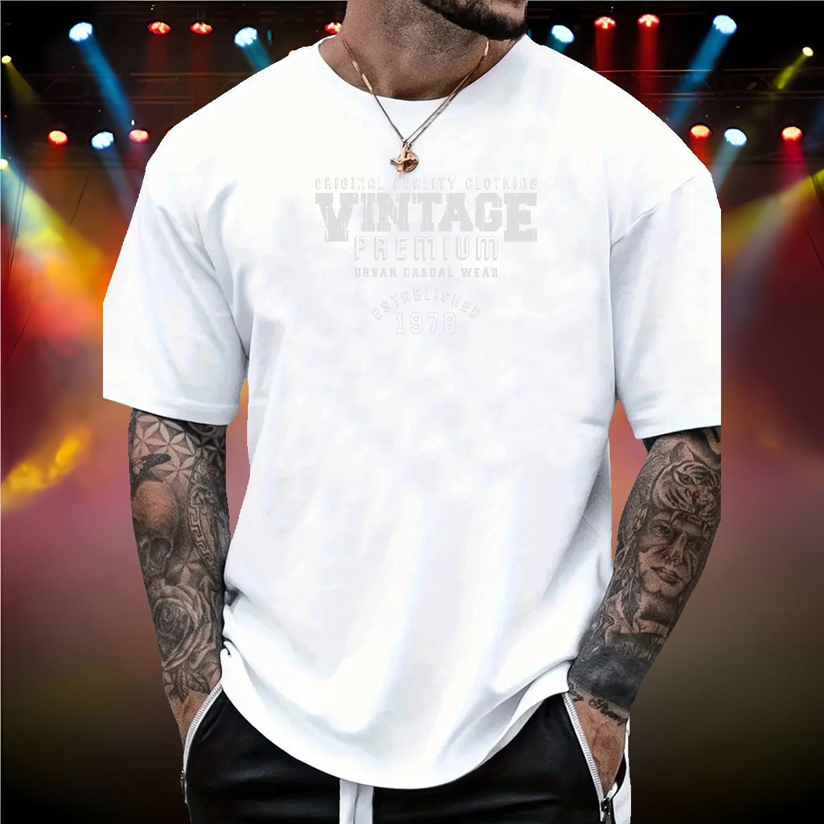 Fashion Casual T Shirt For Man letter Wear 230g Pure Cotton Street Cool DIY Logo Oversized Crew Neck Mens Tshirts