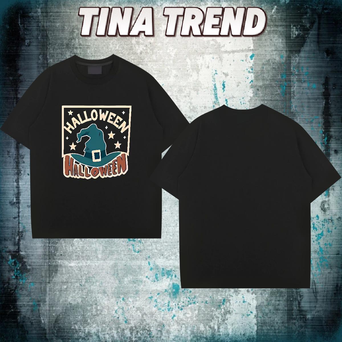 Wholesale T Shirts Men 230g Pure Cotton halloween hat Daily Wear Clothings Breathable Crew Neck Designer Men Clothes T-Shirt Asian Size